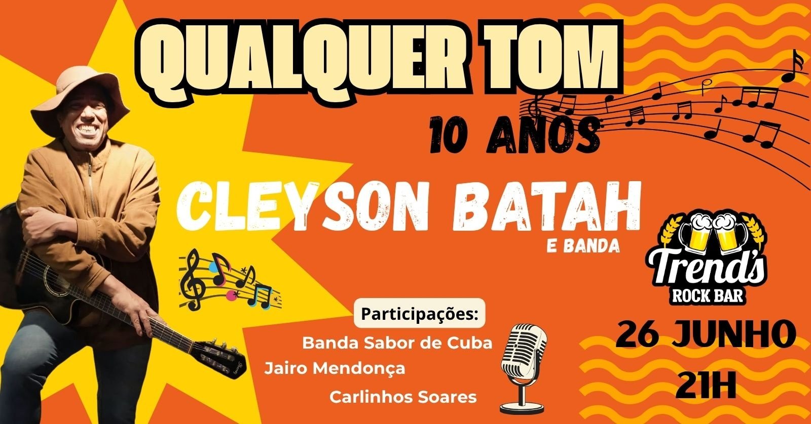 Show Qualquer Tom 10 anos com Cleyson Batah e Banda