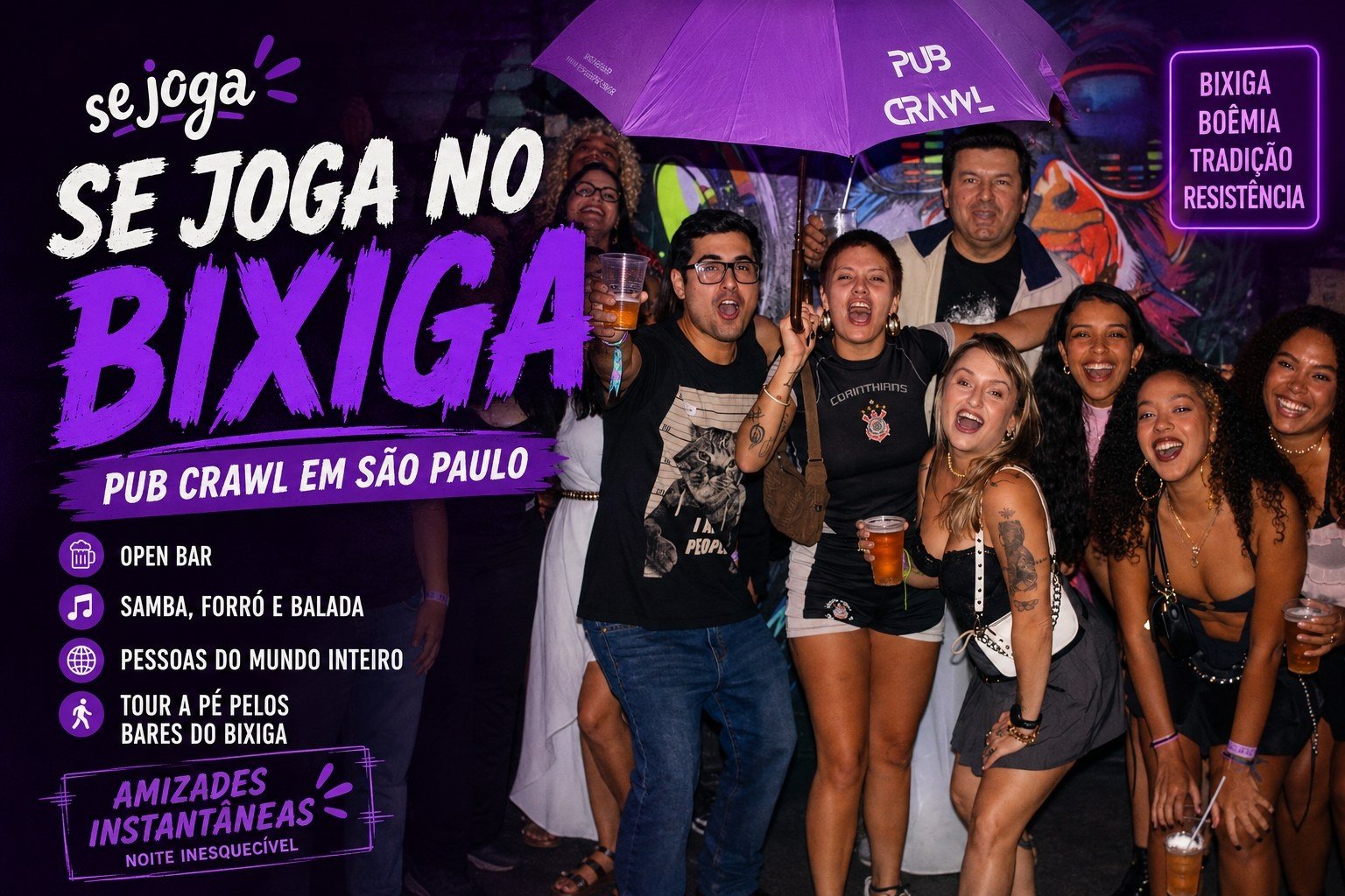 Se Joga no Bixiga |pub Crawl em Sp