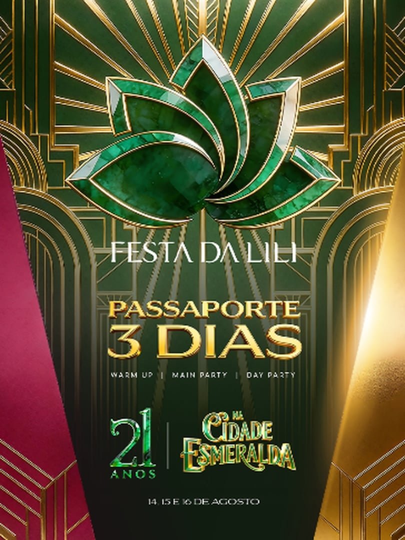 Passaporte 3 DIAS Festa da Lili 21 anos