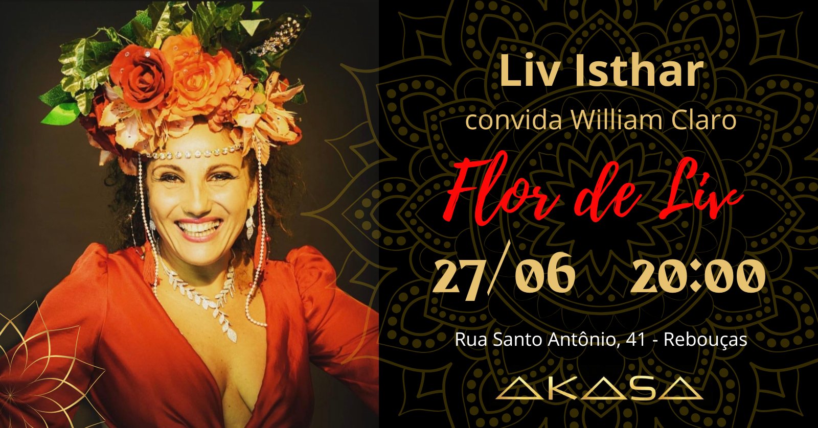 Liv Isthar no show Flor de Liv