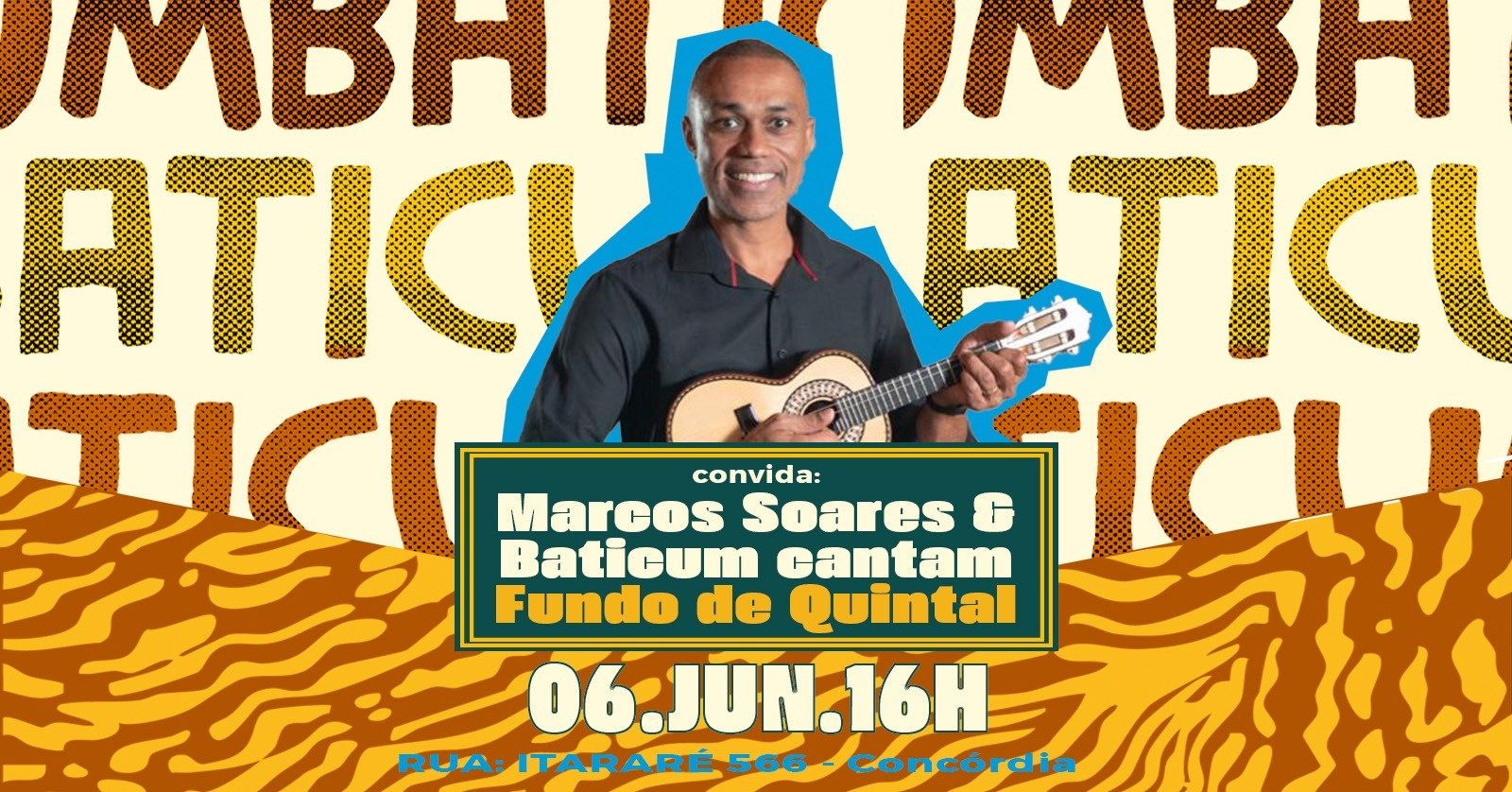 Marcos Soares e Baticum cantam Fundo de Quintal