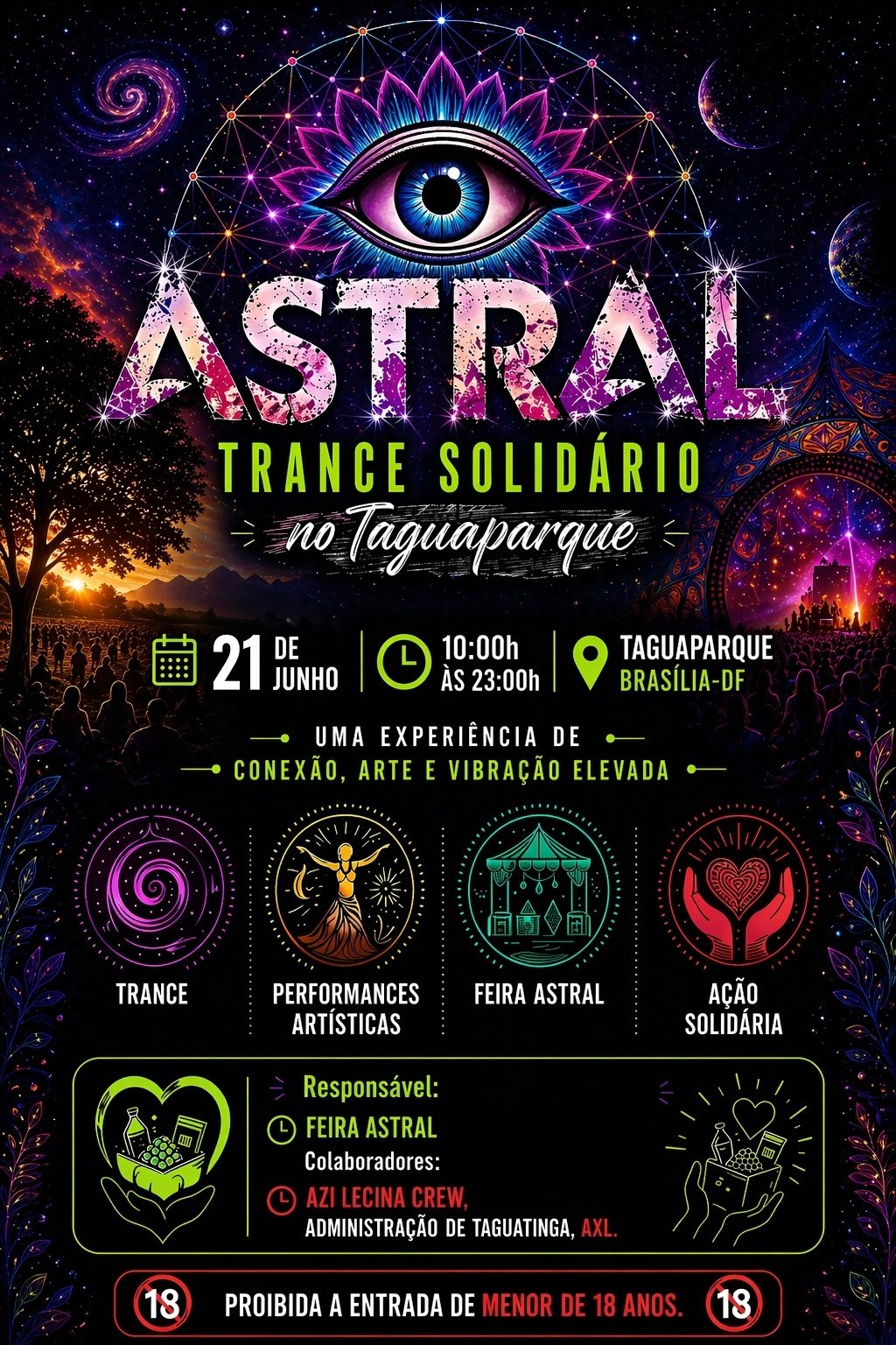 Astral Trance Solidário no Taguaparque