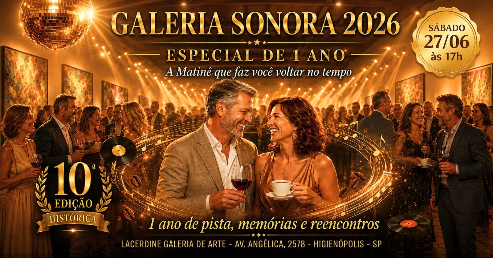 GALERIA SONORA 2026 – Só as Clássicas dos Anos 70, 80 e 90 | 10ª Edição Especial de 1 Ano