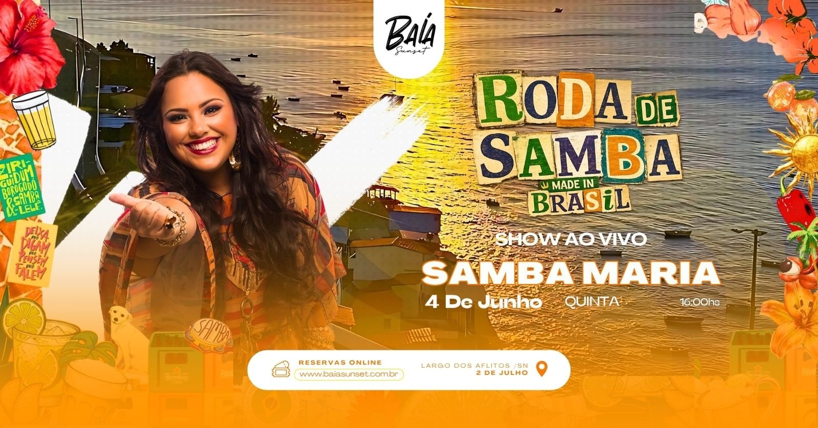 Roda de Samba com Samba Maria | 04/06 | a Partir das 16h