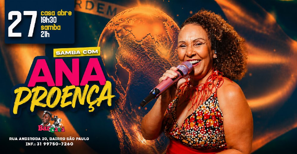 SÁBADO NO CACÁ Ana Proença e banda
