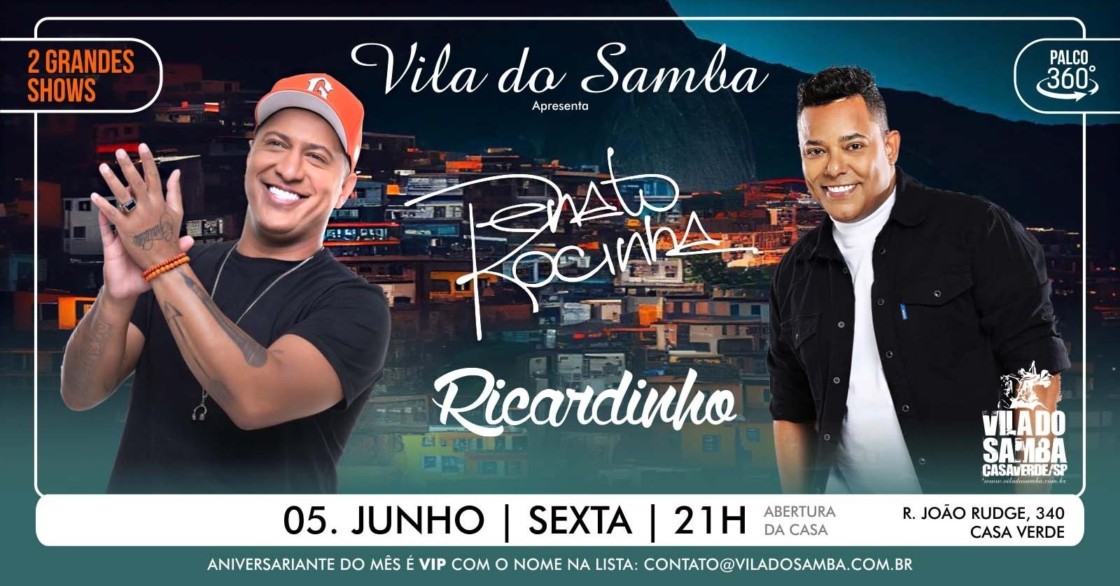 Renato da Rocinha e Ricardinho na Roda de Samba na Vila do Samba