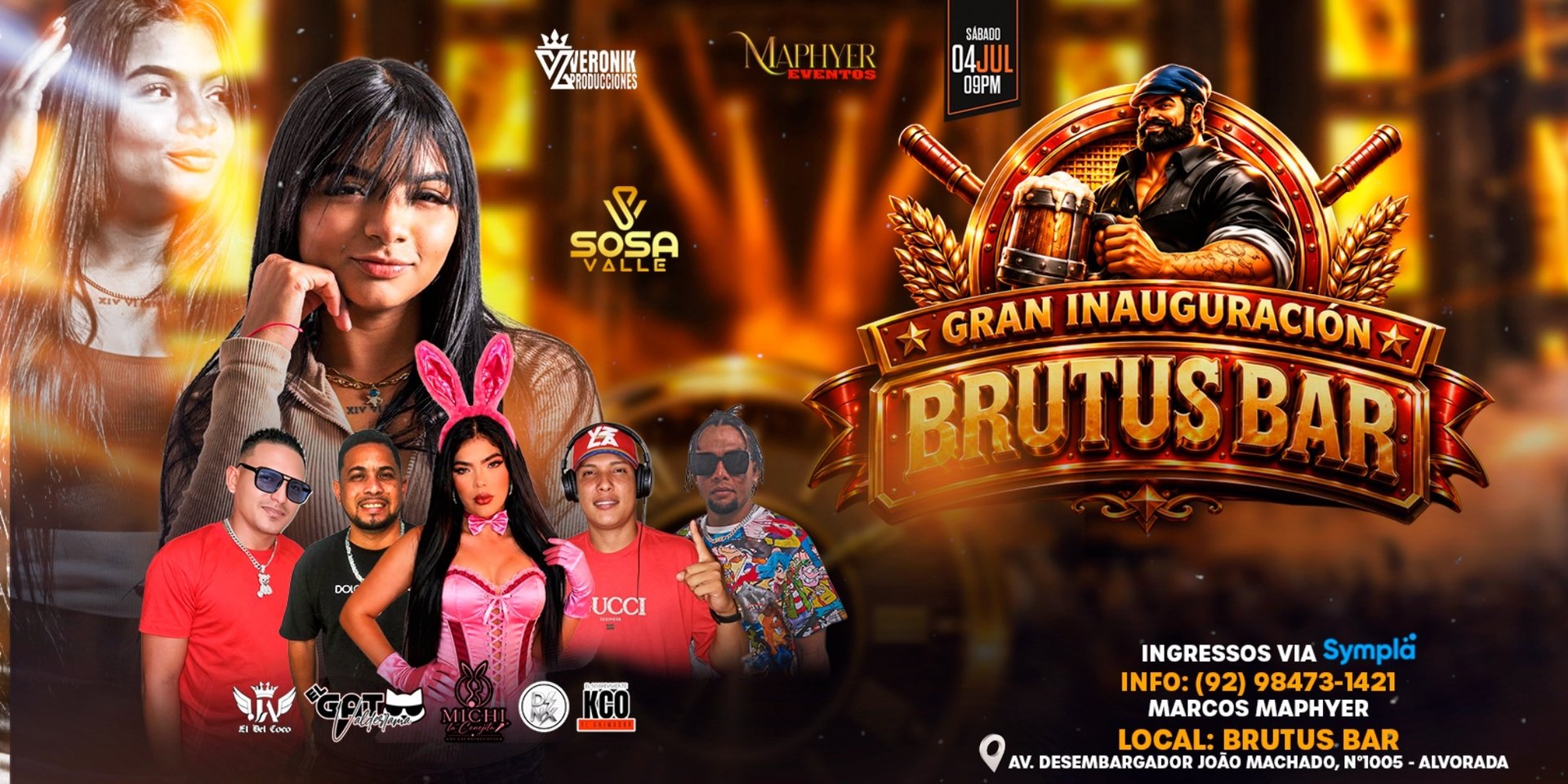 Gran Inauguración Brutus Bar (sosa Valle) X Primera Vez En Manaus Brasil