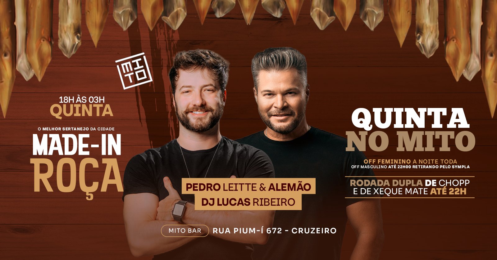 Quinta no Mito Made In Roça | 25 06| 18h
