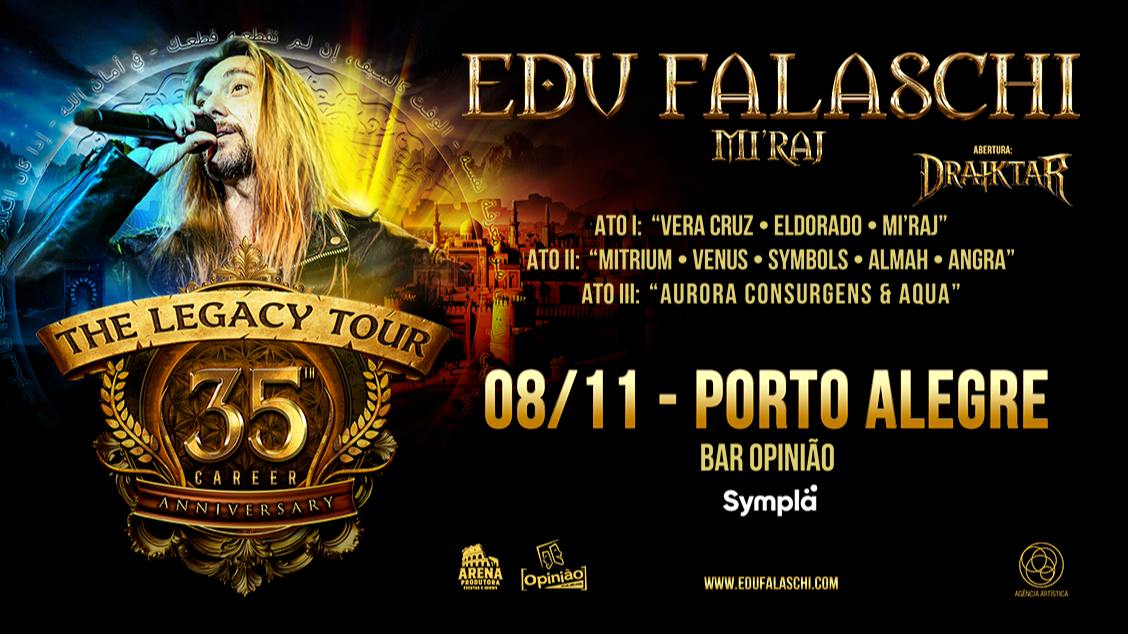 EDU FALASCHI “Mi’raj & The Legacy Tour” em Porto Alegre 08/11/26