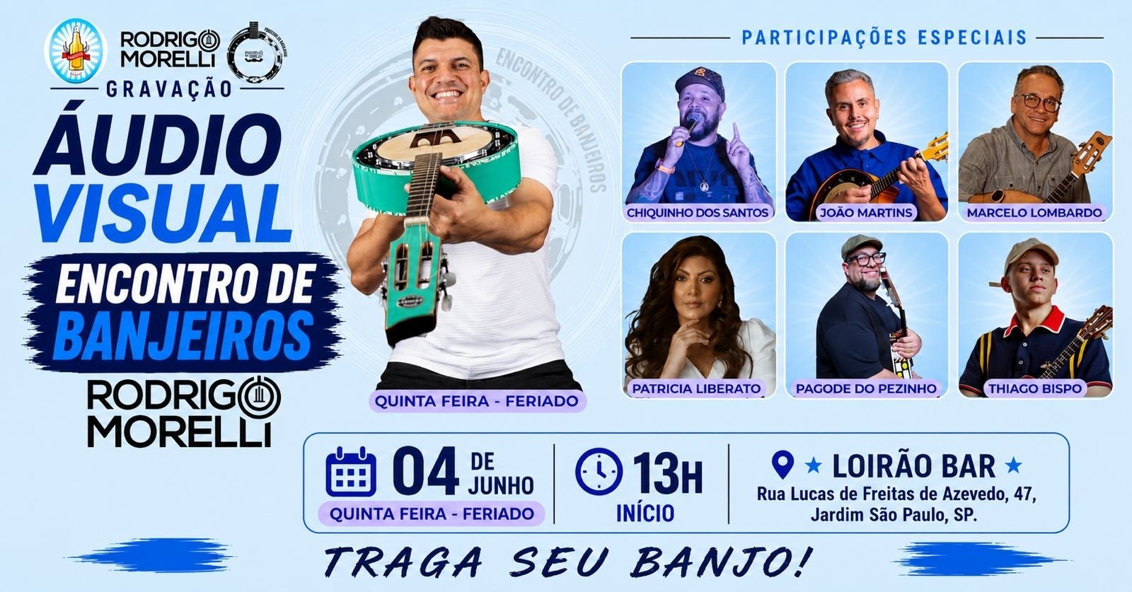 Gravação Áudio Visual Encontro de Banjeiros Rodrigo Morelli