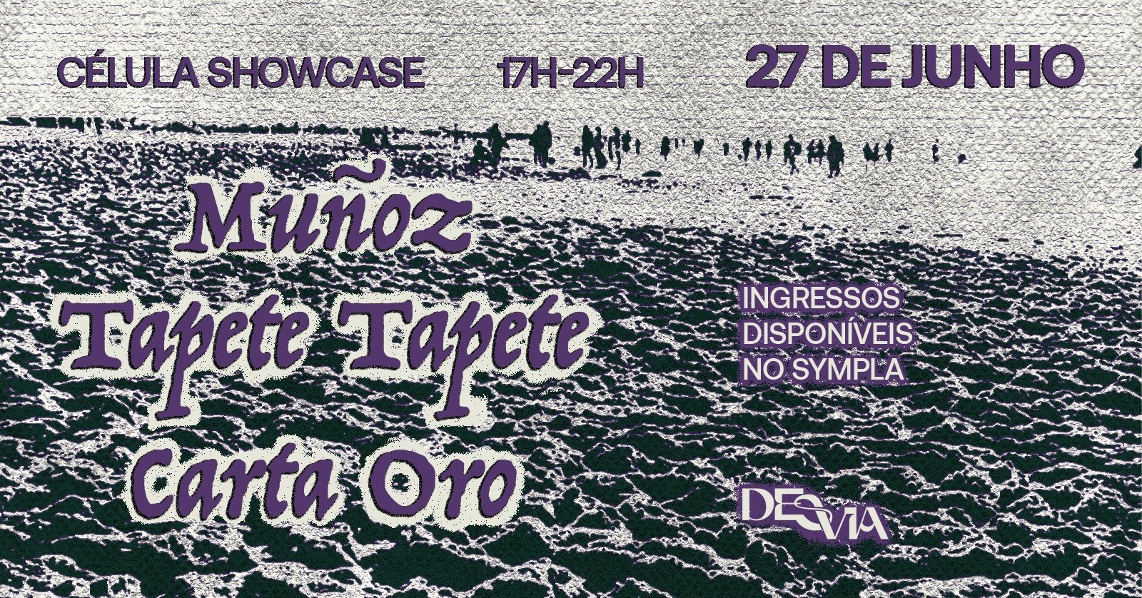 Muñoz + Tapete Tapete + Carta Oro no Célula Showcase
