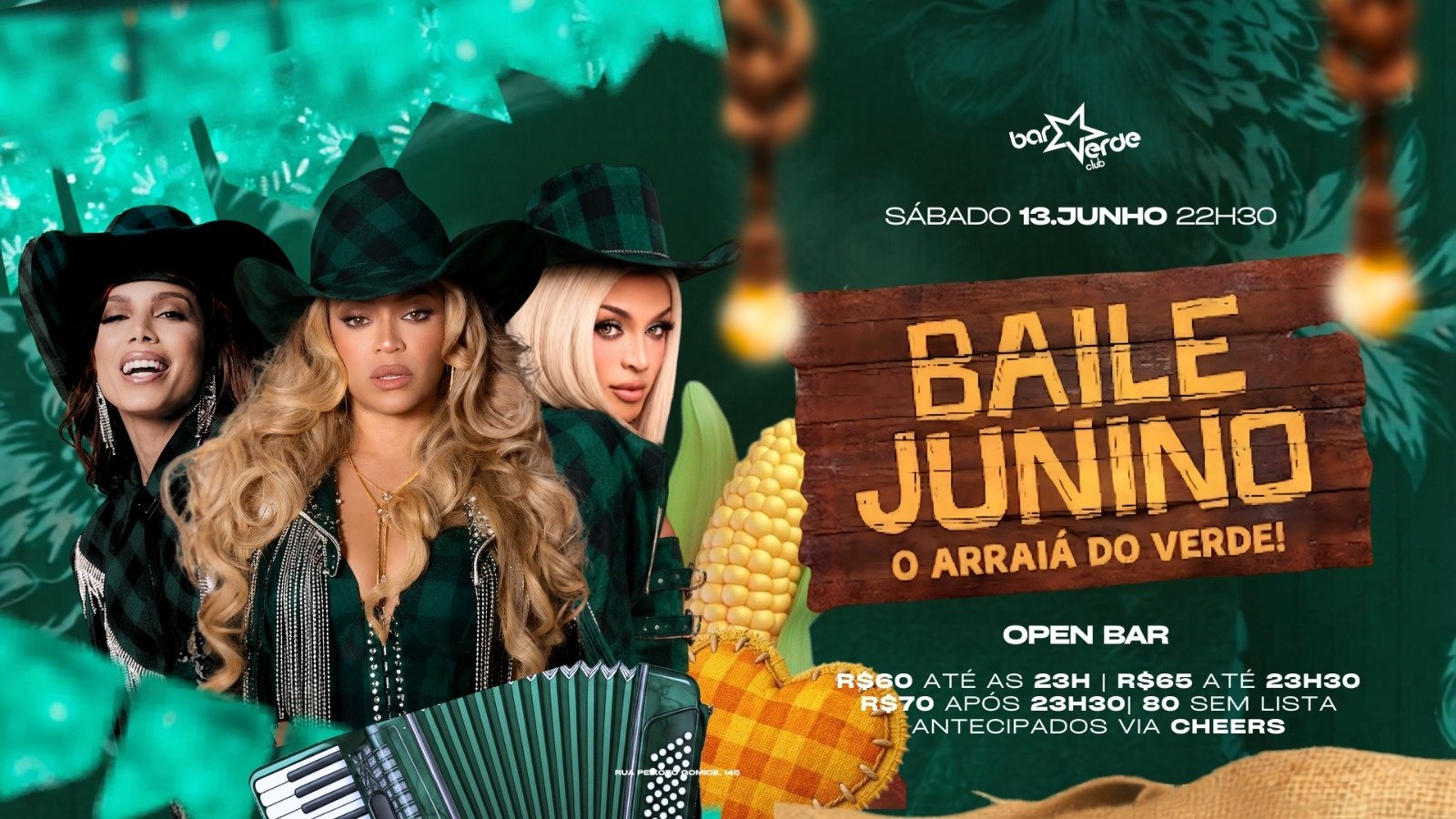 Baile Junino: Arraiá do Verde (trifreixoto Open Bar)