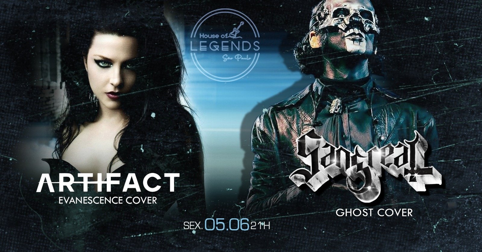 Bandas Tributo: Artifact (Evanescence cover) e Sangreal (Ghost cover)