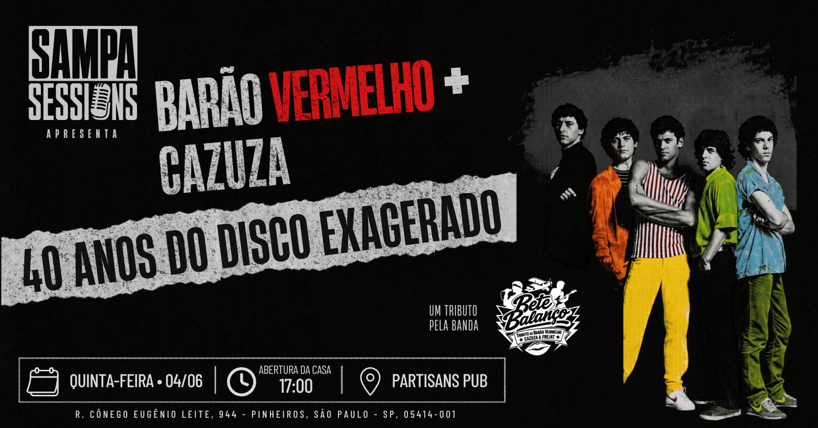 Sampa Sessions | Barão Vermelho + Especial Cazuza: 40 Anos do Disco Exagerado por Banda Bete Balanço