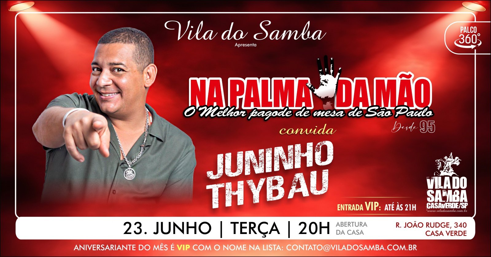 Na Palma da Mão Convida Juninho Thybau na Vila do Samba