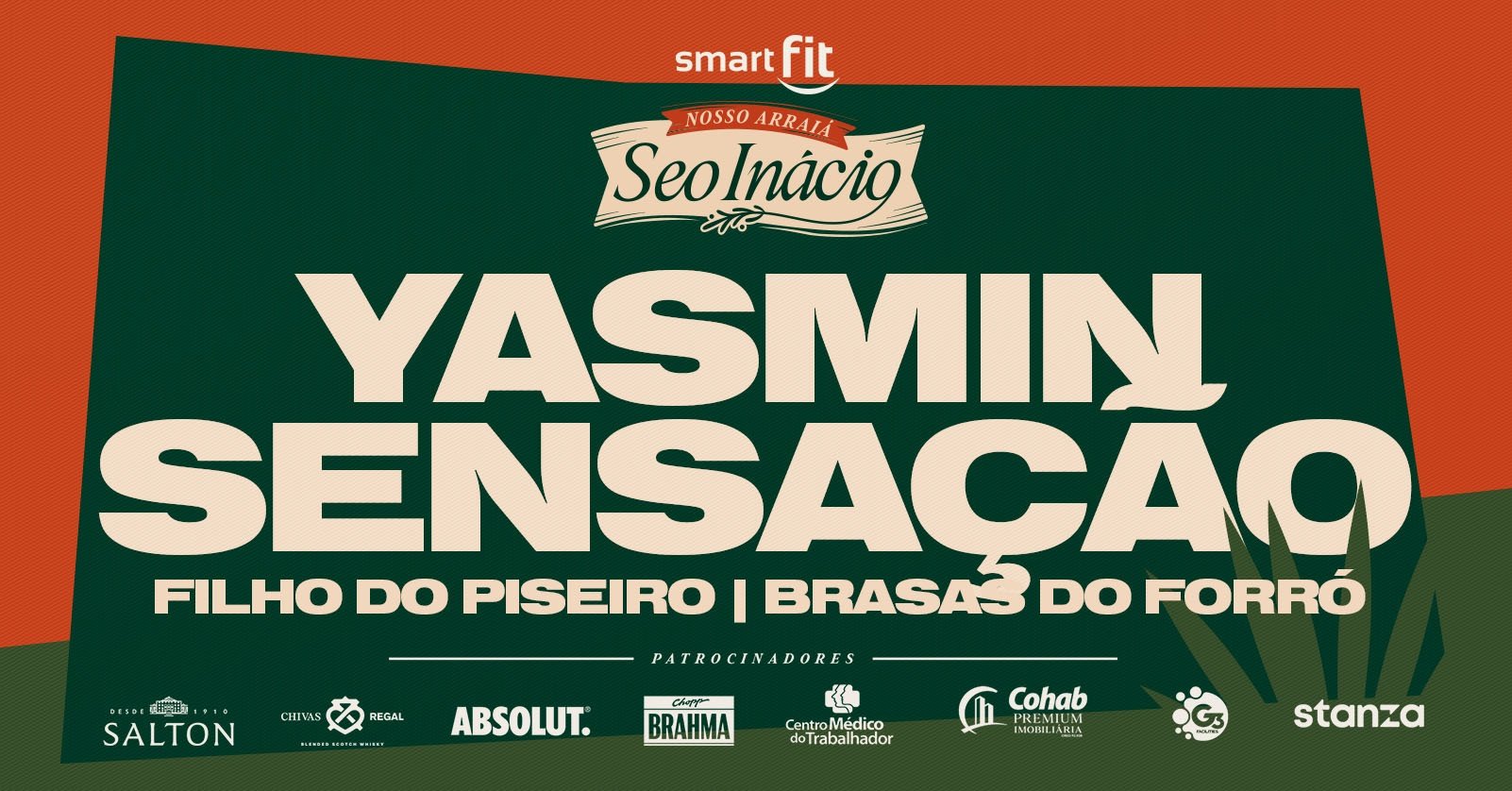 Sáb.20 Seo Inácio Arraiá do Povo 2026 Budweiser Dobrada Até 21h