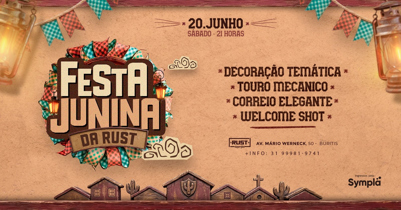 Festa Junina | 20 de Junho | 21h | Rust Music Bar