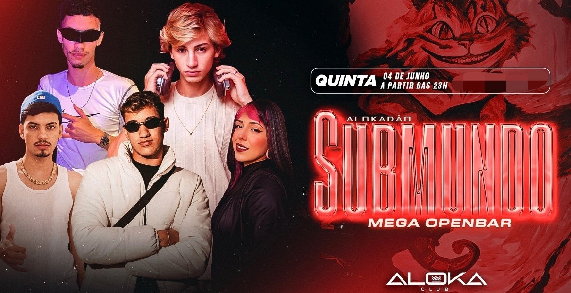 Alokadao Submundo | 39,99$ | Quinta 4 de Jun Feriado Aloka Club Feat Bofetada