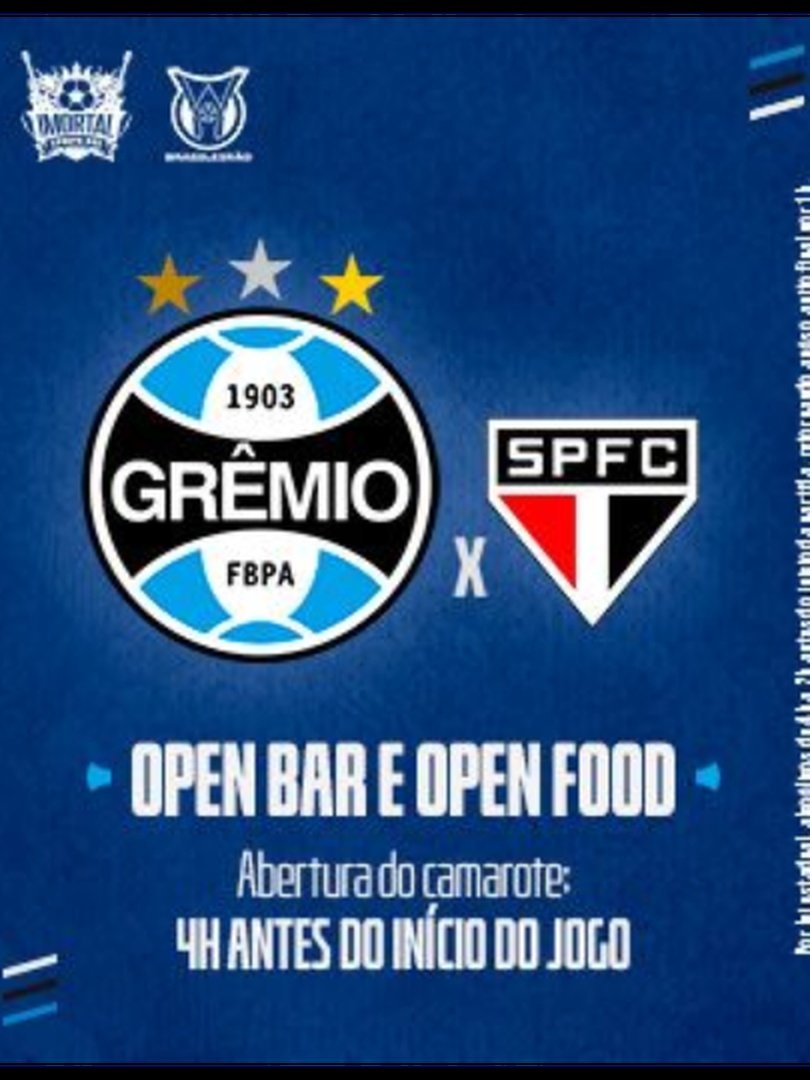 Imortal Sports Bar Grêmio x São Paulo