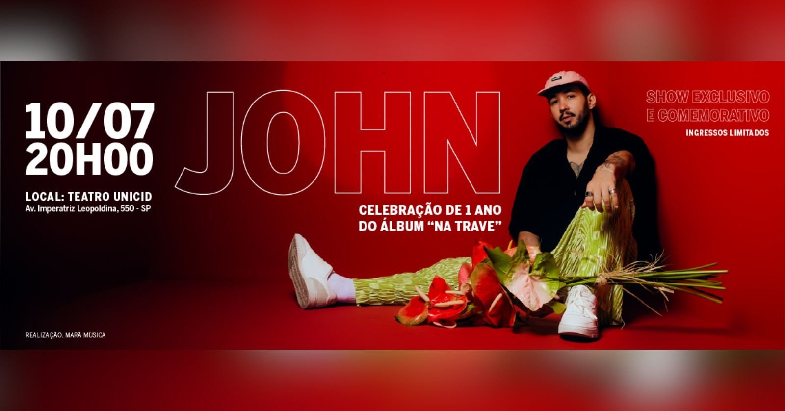 John Celebração de um ano do álbum Na Trave
