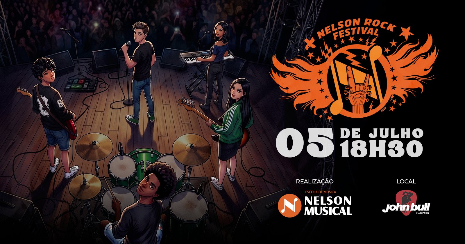 Nelson Rock Festival 05/07 Domingo no John Bull Floripa