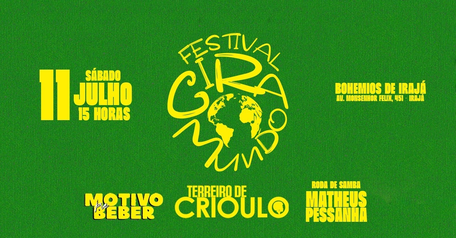 Festival Gira Mundo Terreiro de Crioulo | Matheus Pessanha | Motivo Pra Beber