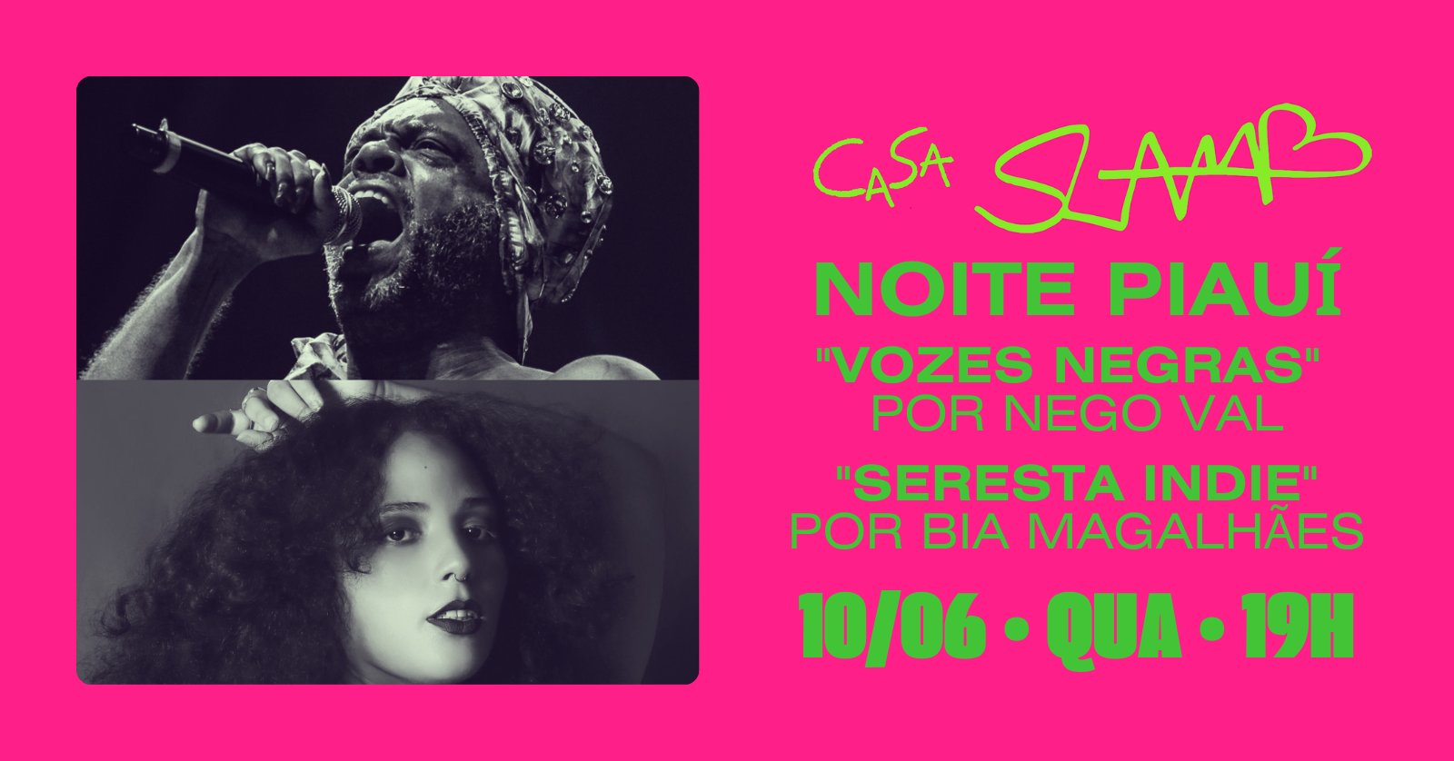 SLAMB aO ViVo: Nego Val + Bia Magalhães