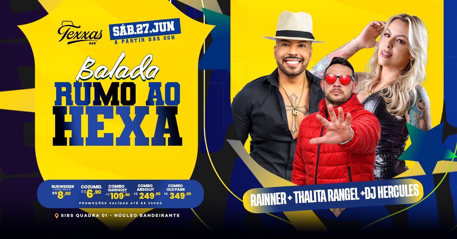 Texxas Bar | Sábado Rumo Ao Hexa | Nego Rainner Thalita Rangel Dj Hercules