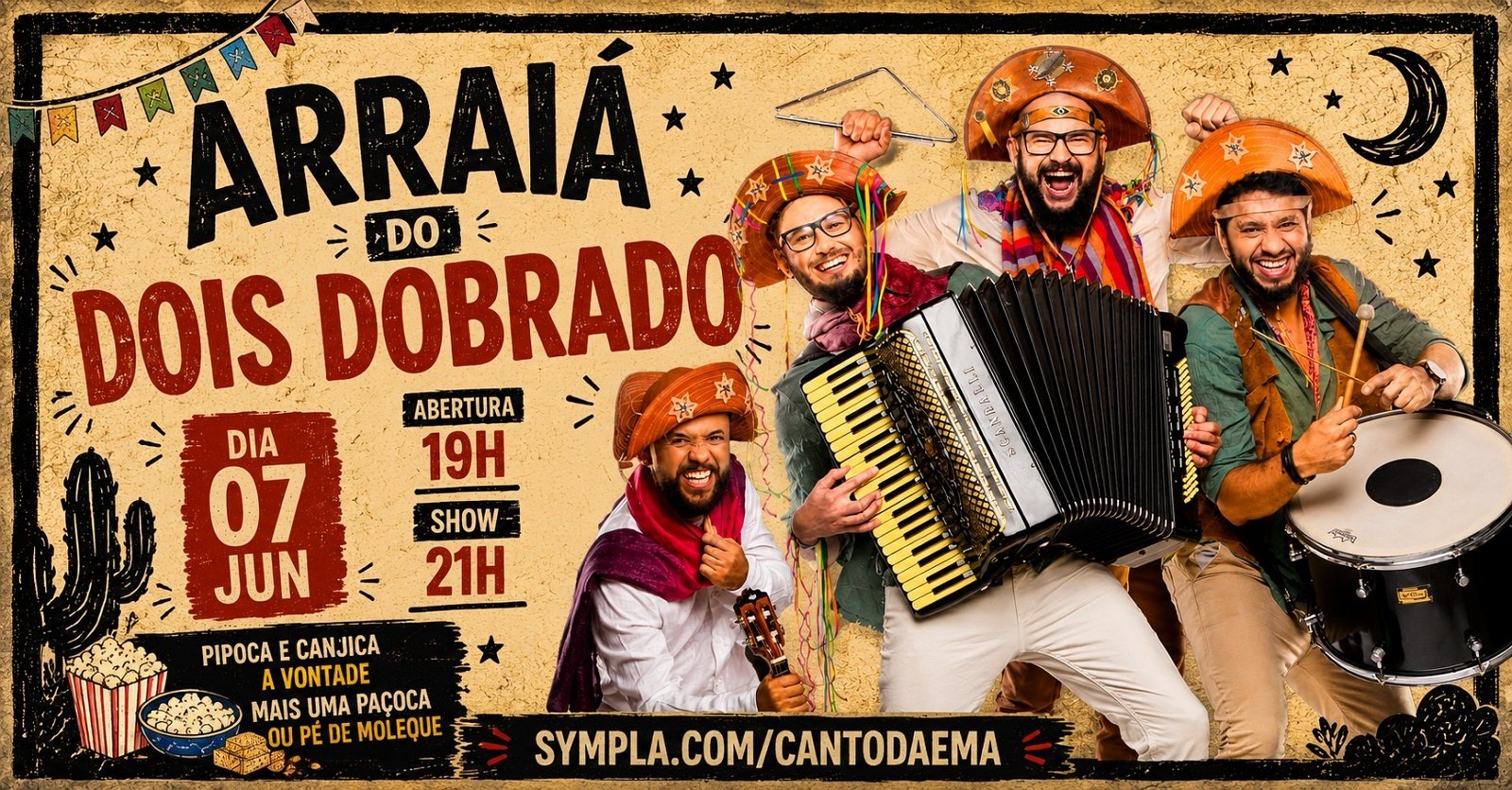 Arraiá com Dois Dobrado no Canto da Ema