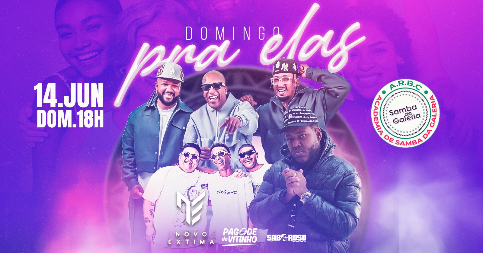Domingo Pra Elas (14.06) Novo Extima e Pagode do Vitinho