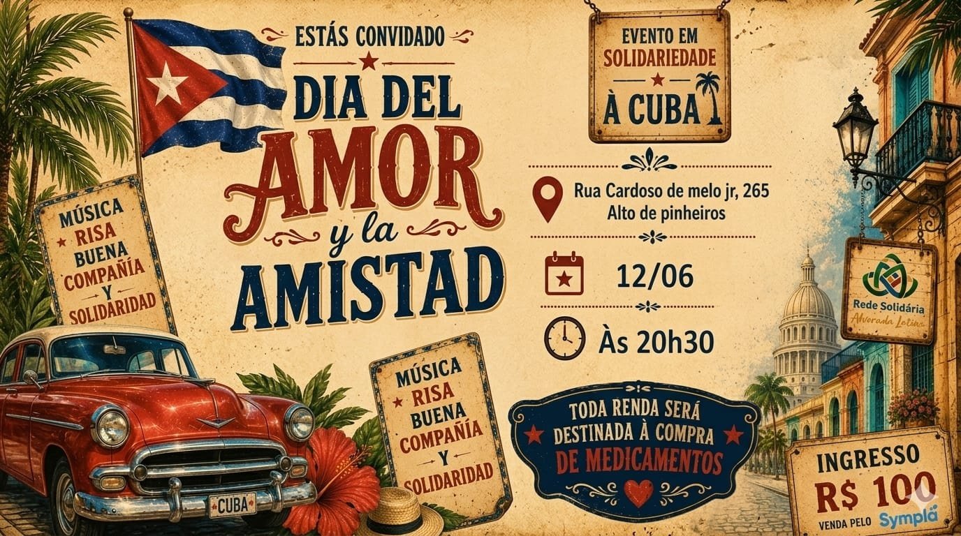 Noite Solidaria a Cuba