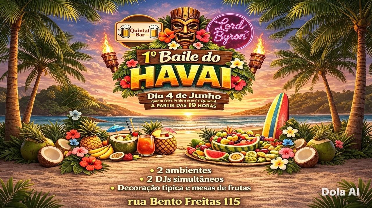 1º Baile do Havaí Lord Byron e Quintal Bar