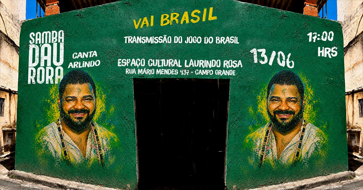 Samba D'Aurora canta Arlindo Cruz Transmissão do jogo do Brasil